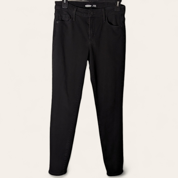 🧭Old Navy "Rock Star" Super Skinny Mid-Rise Jeans in "Black Jack" Color - Picture 3 of 9